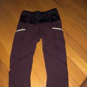 lululemon maroon leggings (warm inside for winter)